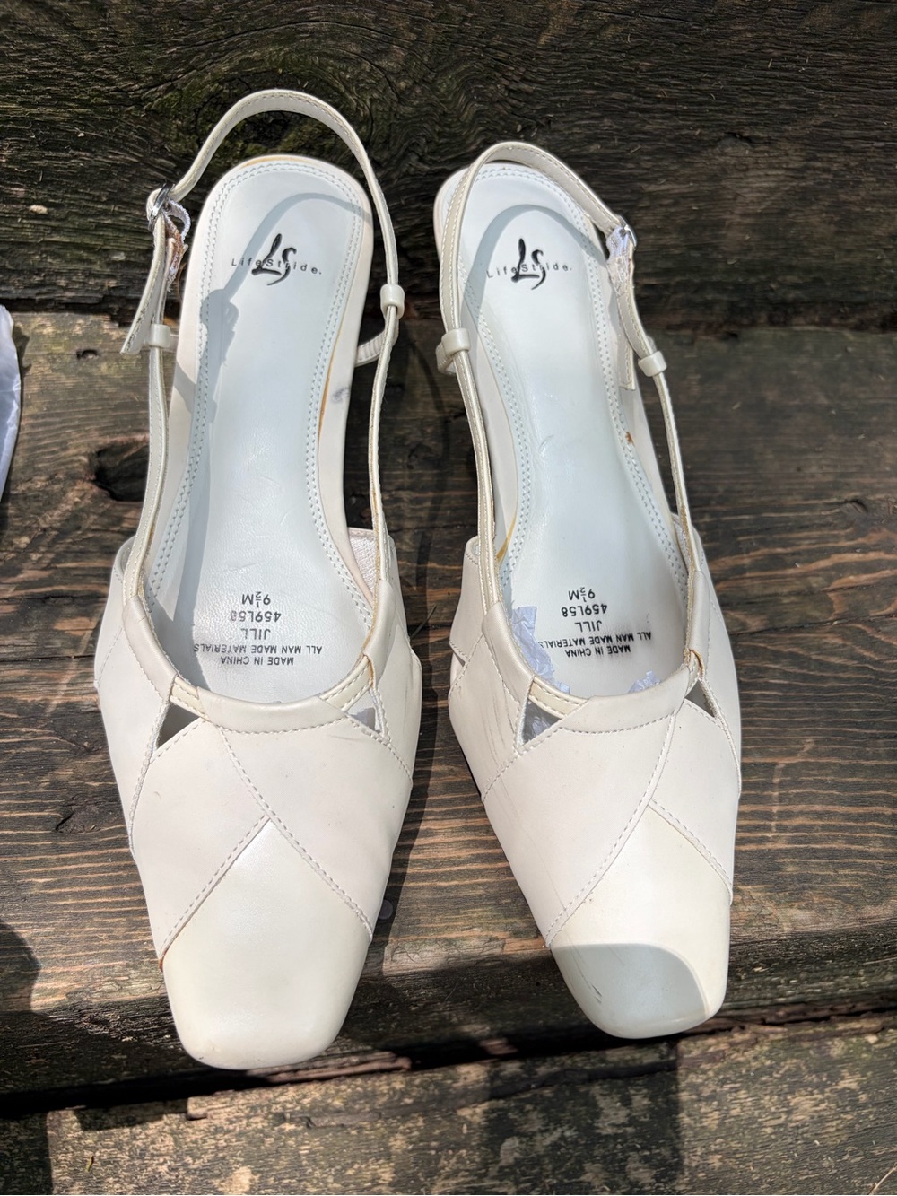 Life Stride Women's Jill Vanilla Bean Slingback Mules - Square Toe